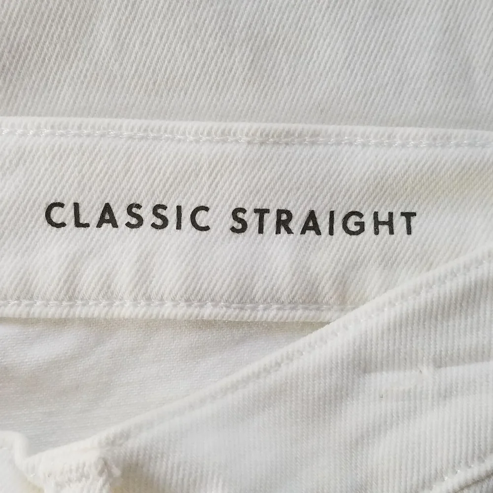 FLAW - J. Crew Classic Straight Jeans Size‎ 27 White NWD $148 BX975